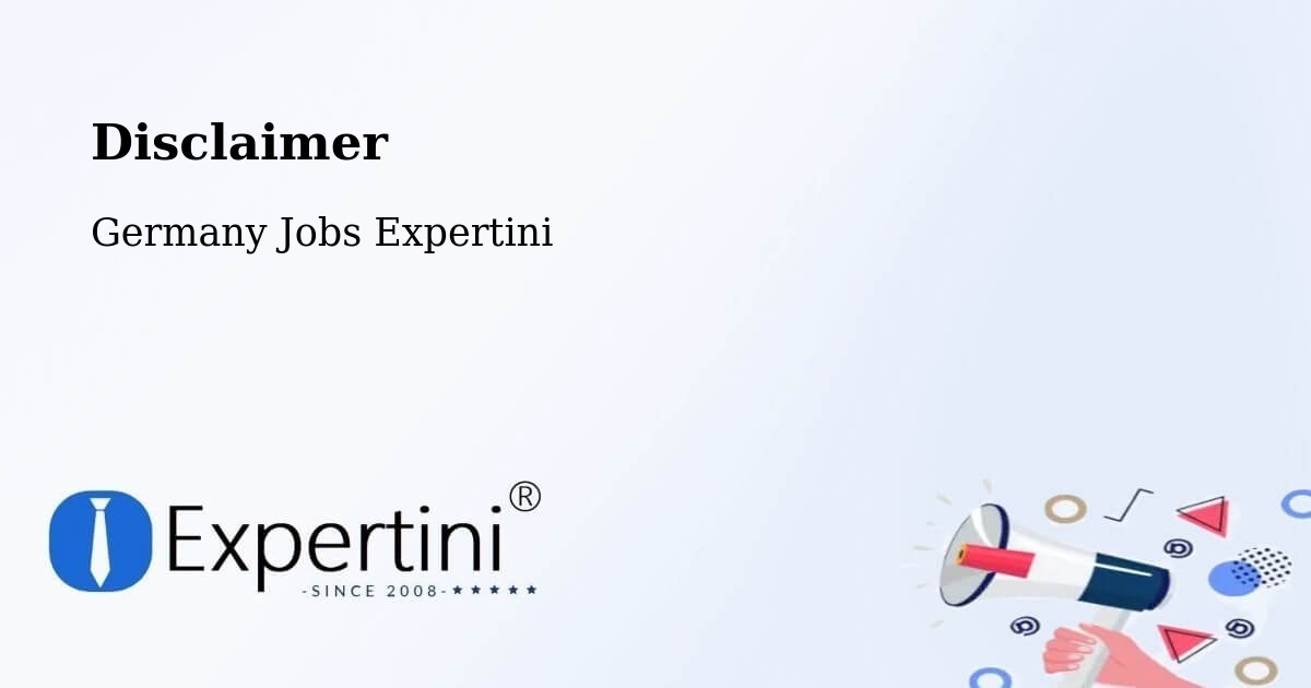 Disclaimer – Staufen - Germany Jobs Expertini